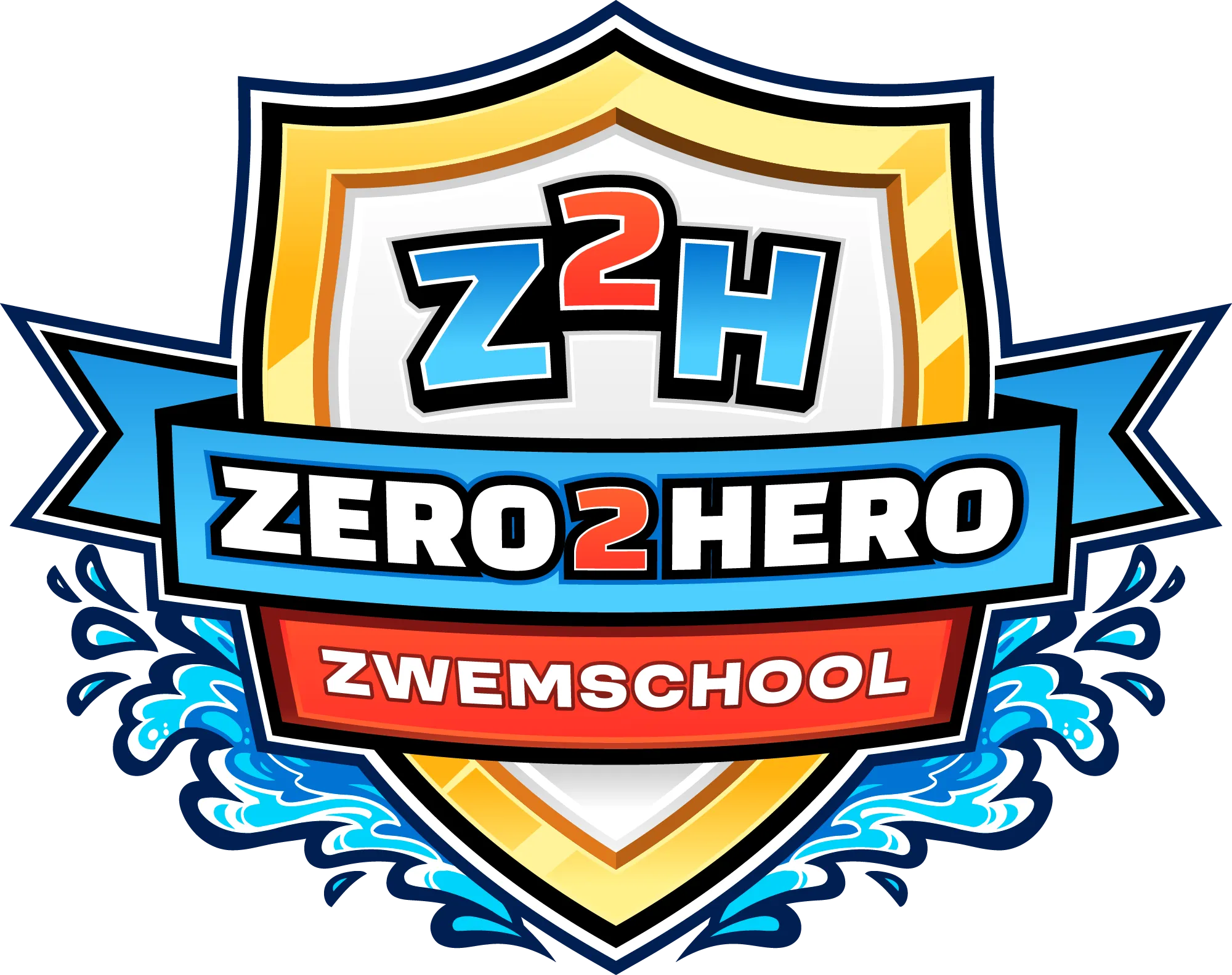 Zero2Hero Zwemschool — Mascot design by Meekow