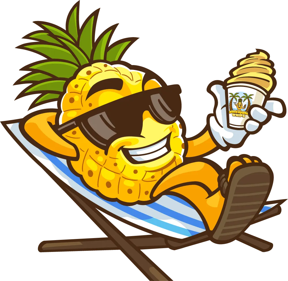 Second alternate pose of the Pineapple Whips mascot